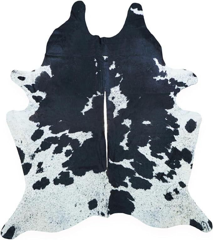 Unique Black And White Cowhide Rug