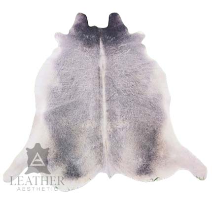 Natural Grey And White Cowhide Rug