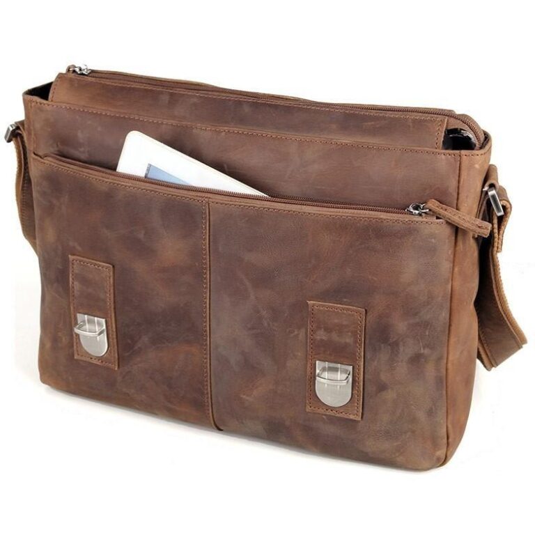 Vintage Leather Brown Messenger Bag