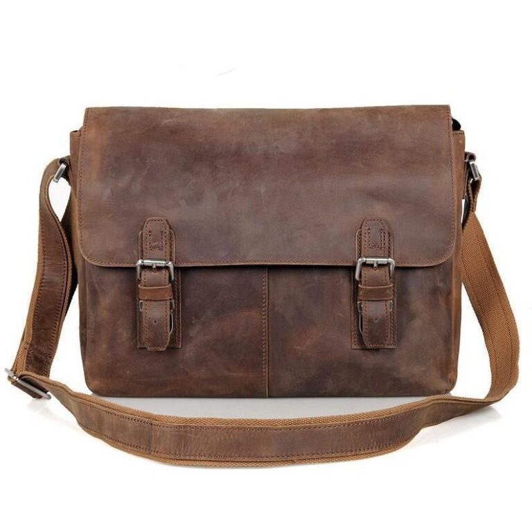 Vintage Leather Brown Messenger Bag