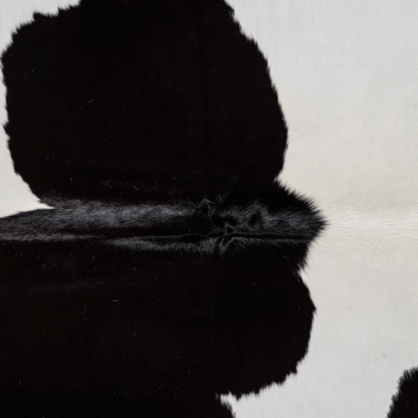 Natural texture of Real Black White Cowhide Rug