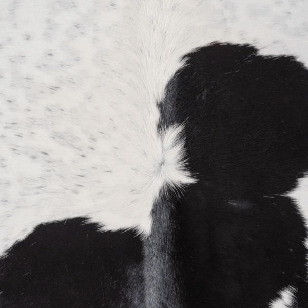 Natural texture of Signature Black White Cowhide Rug