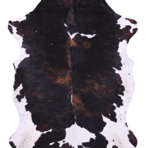 TRI Color Cowhide Rugs – Rustic Brown & White Tricolor Hide