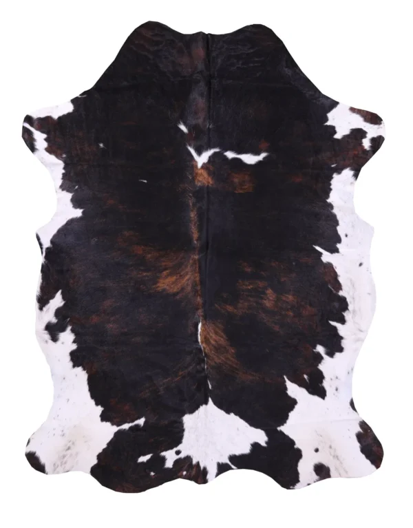 TRI Color Cowhide Rugs – Rustic Brown & White Tricolor Hide