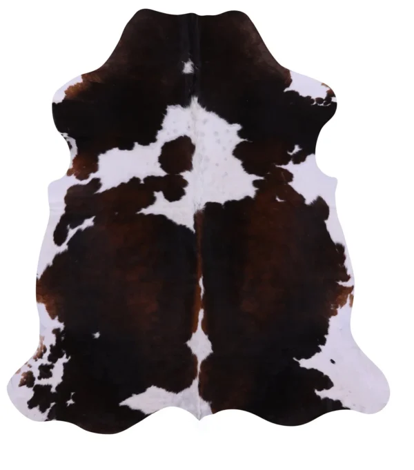 Classic Tricolor Cowhide Rug with timeless pattern