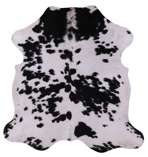 Natural texture of Dappled Salt and Pepper Cowhide Rug