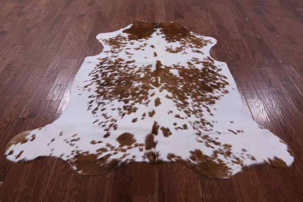 Salt & Pepper Cowhide Rug in Mountain Lodge Interior