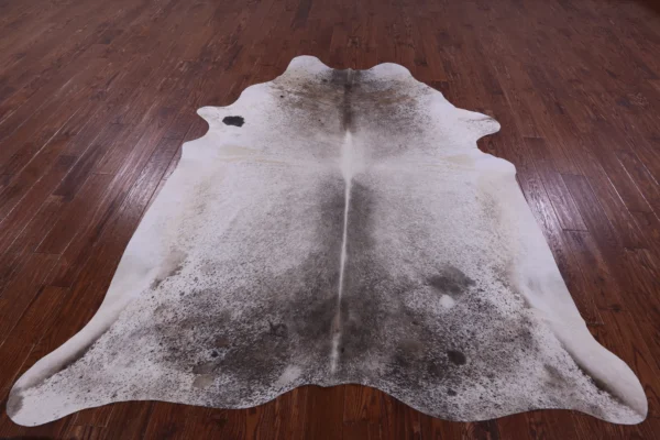 Salt & Pepper Cowhide Rug in Farmhouse Kitchen