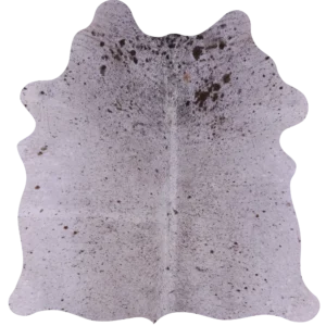 Rustic Brown Salt & Pepper Cowhide Rug - Organic Farmhouse Hide