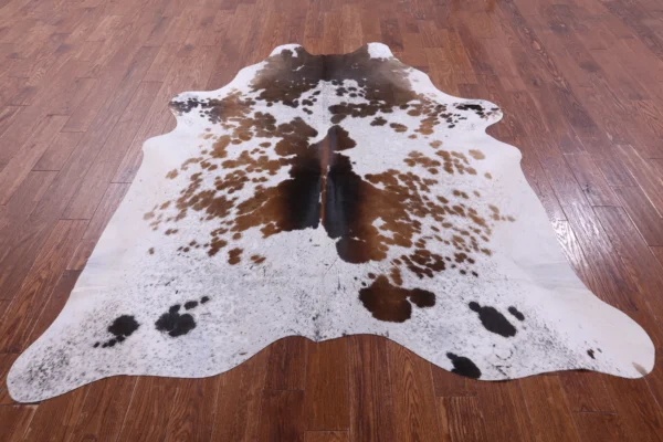 Rich Brown Cowhide Rug in Dark Academia Interior
