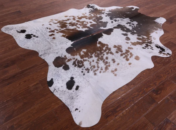 Close-Up of Rich Brown Cowhide's Deep Tones
