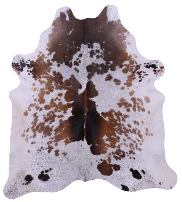 Rich Brown Salt & Pepper Cowhide Rug - Luxurious Deep-Toned Hide