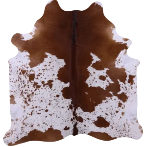 Warm Blend Brown Salt & Pepper Cowhide Rug - Golden Speckled Hide