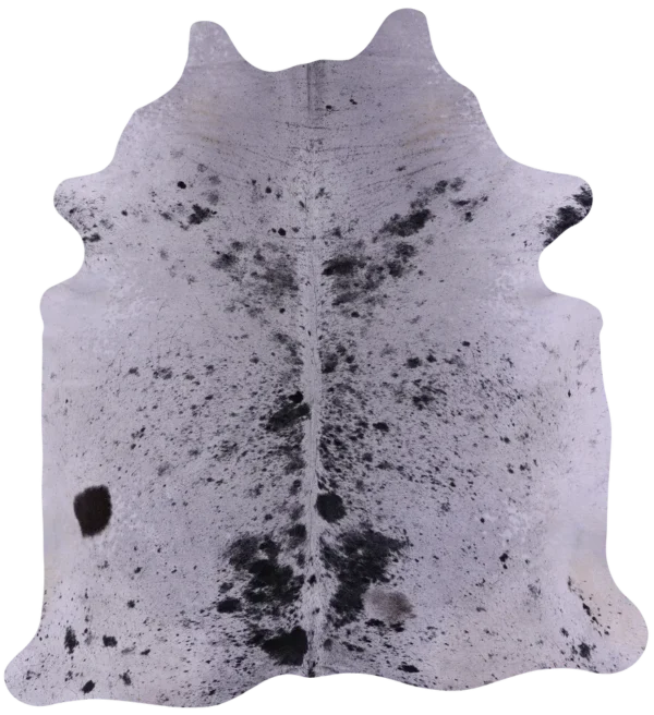 Natural texture of Sleek Salt and Pepper Cowhide Rug