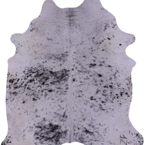 Natural Hair on Salt and Pepper Rug with unique pattern